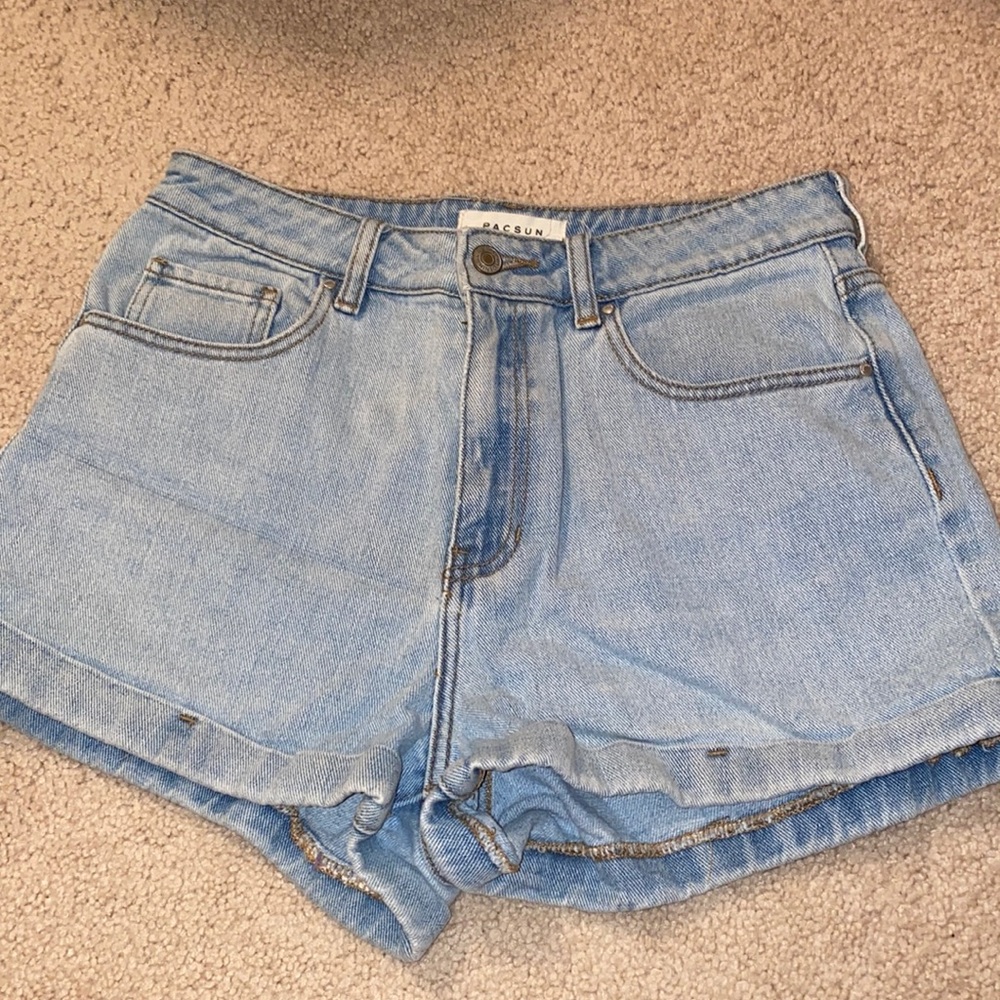 Pacsun light wash mom shorts